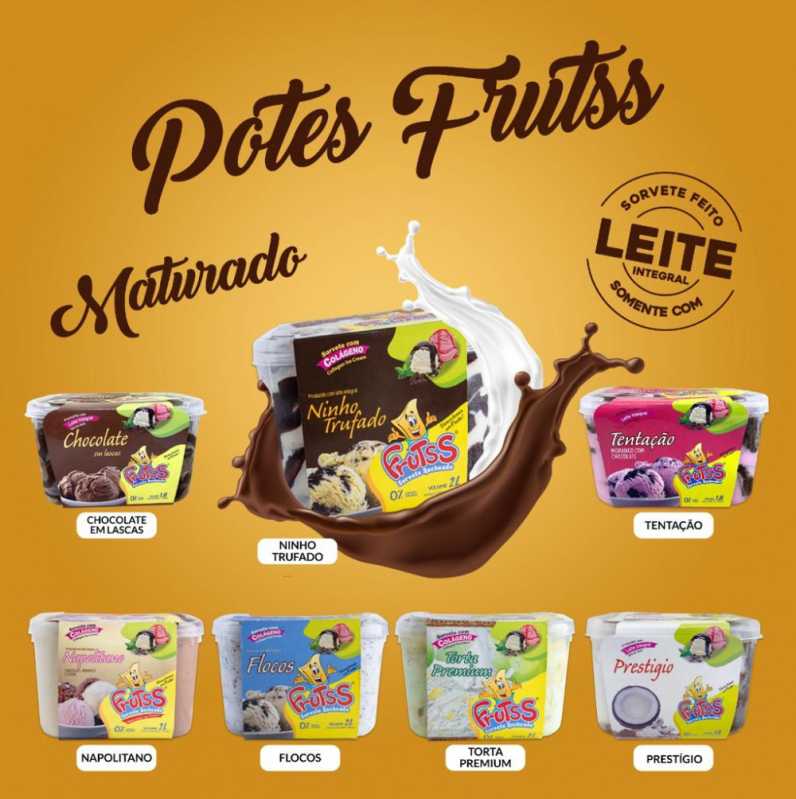 Preço de Sorvete de Leite Ninho Curitiba - Sorvete de Chocolate