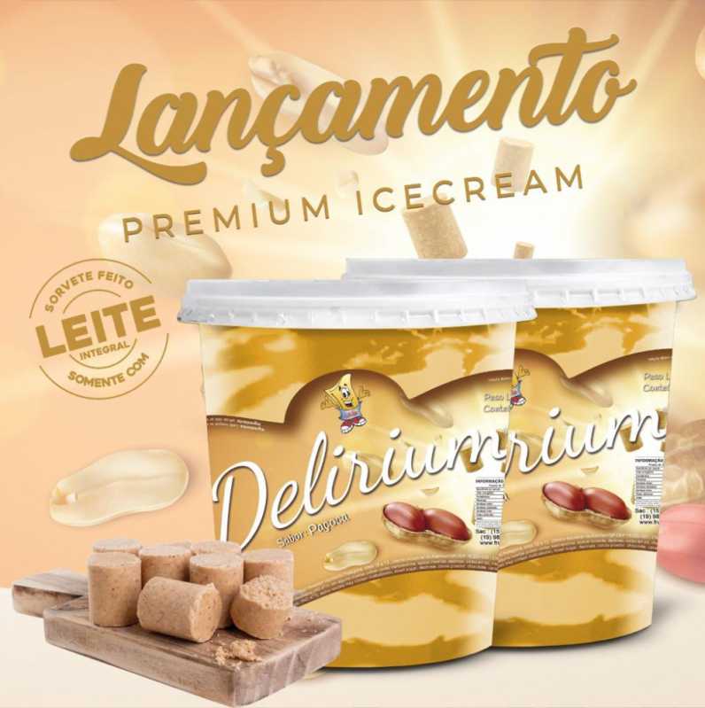 Preço de Sorvete Gourmet de Ninho com Creme de Avelã Ibirité - Sorvete Gourmet