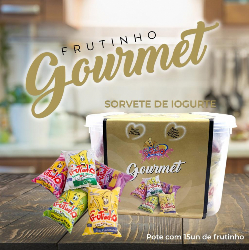 Sorvete Gourmet de Ninho com Creme de Avelã Valor Igarapé - Sorvete Gourmet de Iogurte Grego